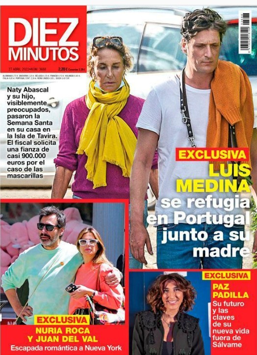 Luis Medina y su madre, Naty Abascal, pillado en Tavira en pleno escándalo. @revistadiezminutos