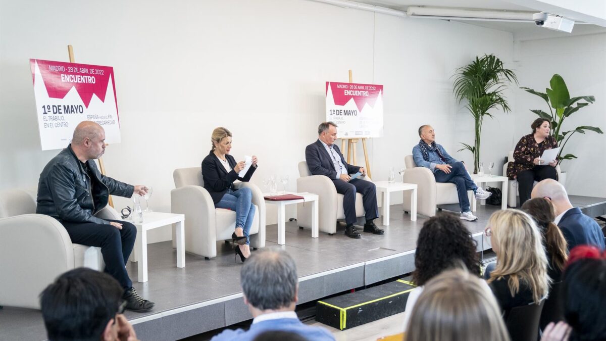 Díaz anuncia «un gran acto que congregará al sindicalismo europeo» en España en 2023