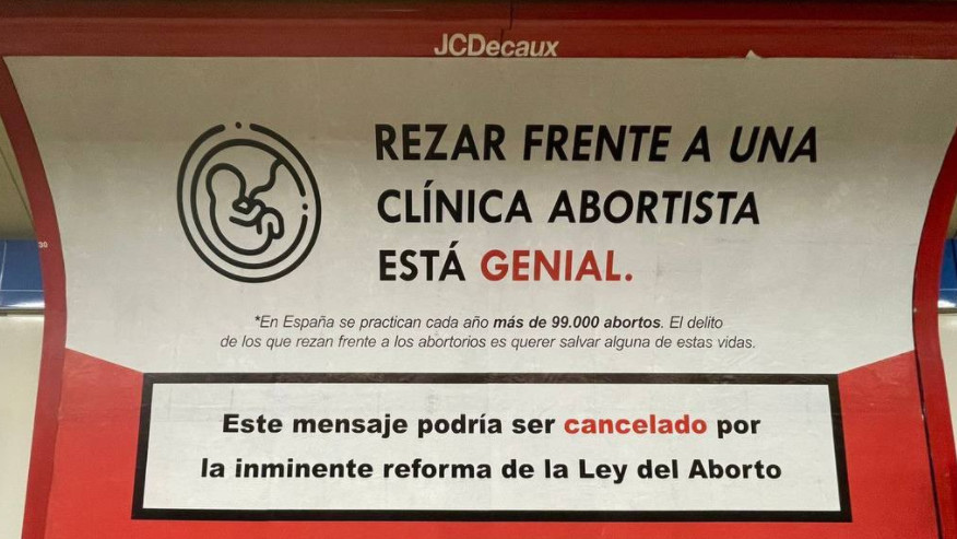 Rezar frente a clínicas abortivas es delito de cárcel desde hoy