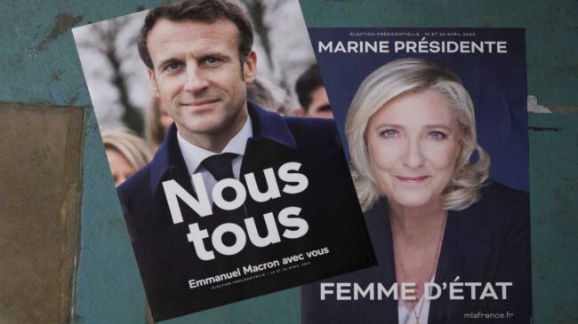 Macron aguanta la embestida de Le Pen en Francia y se enfrentará a ella en segunda vuelta el 24 de abril