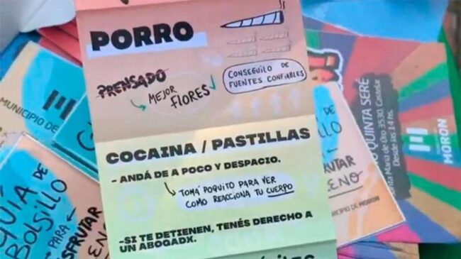 "Tomá poquita cocaína": polémica en Argentina por una campaña de la izquierda que aconseja a los jóvenes drogarse