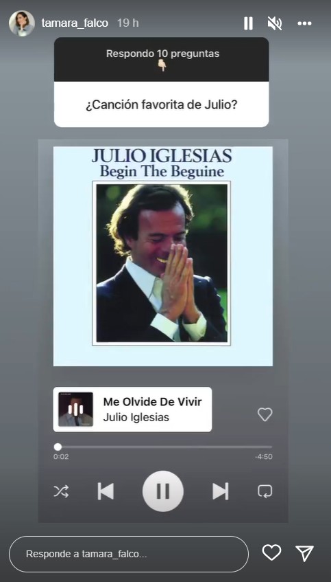 Tamara Falcó ha desvelado cuál es su canción favorita de Julio Iglesias. @tamara_falco