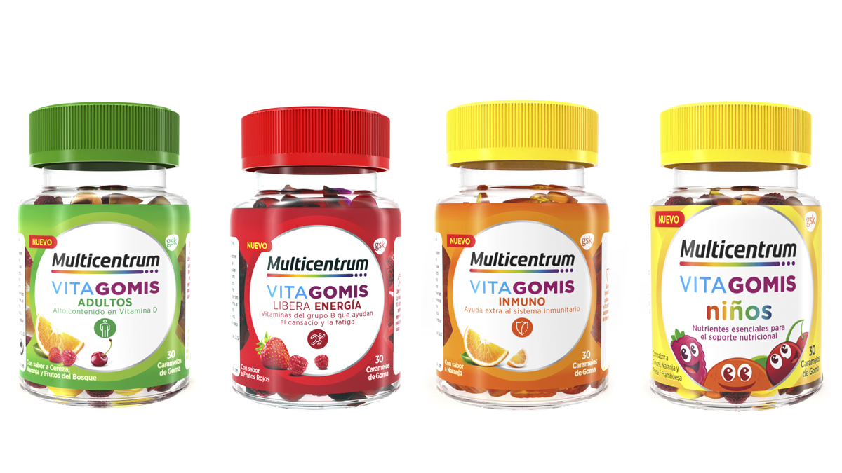 Familia de gominolas Vitagomis de Multicentrum