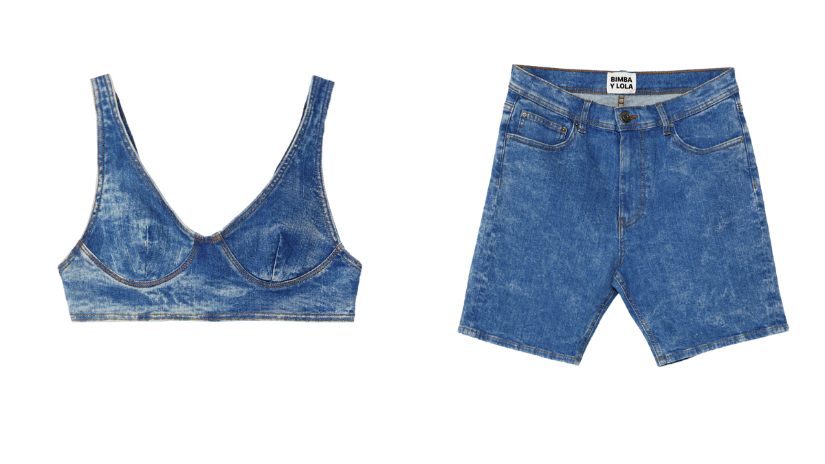 Top y bermuda denim de Bimba y Lola