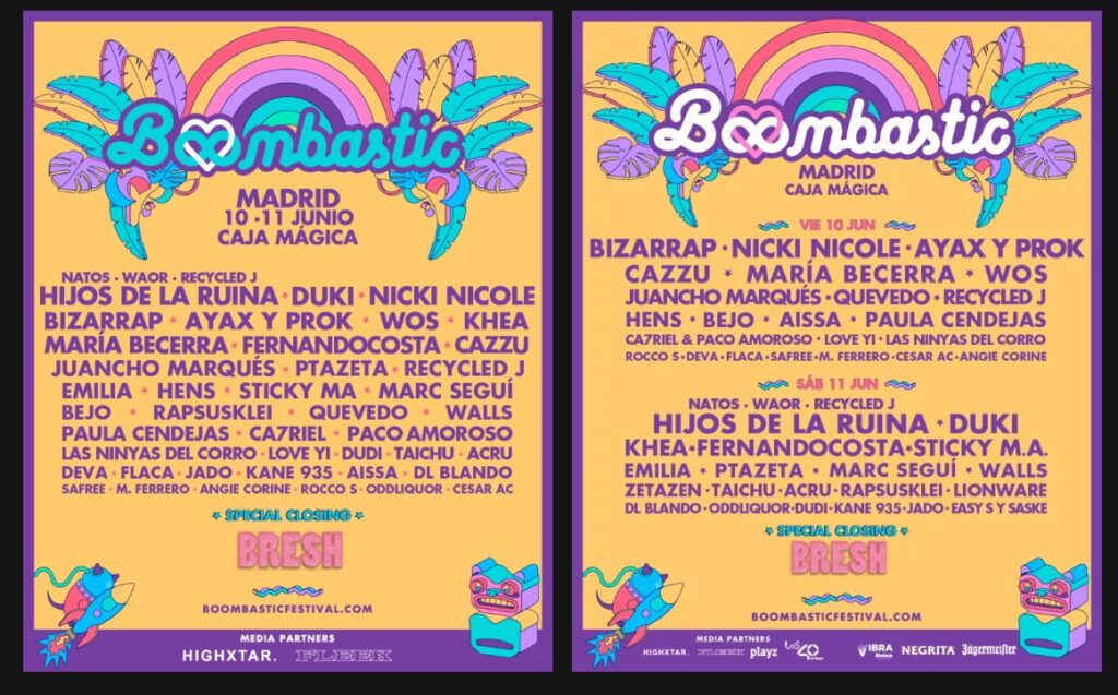 Bombastic - Madrid del 10 al 11 de junio , mejores festivales de verano 2022