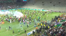 (VÍDEO) Violencia en Francia: los ultras del Saint-Étienne invaden su campo y lanzan bengalas contra los jugadores