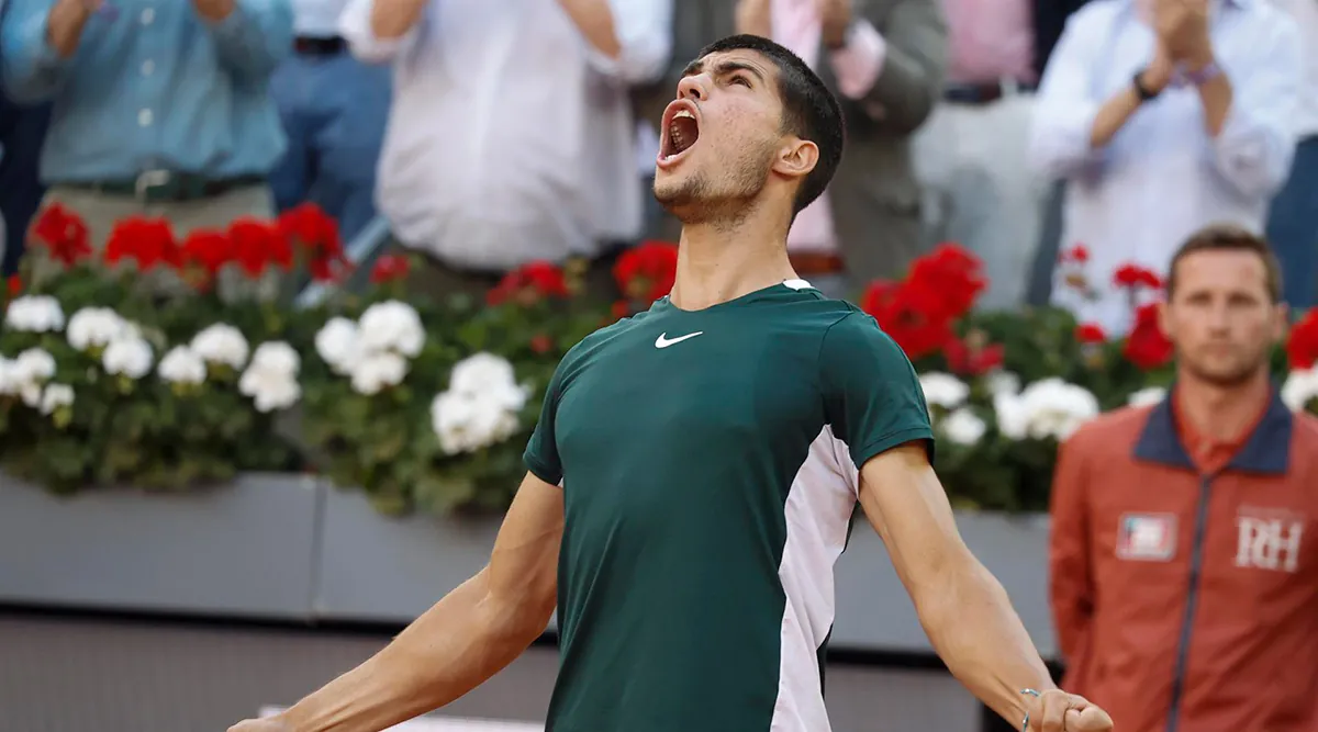 El huracán Alcaraz vence con superioridad a Zverev y gana la final del Mutua Madrid Open