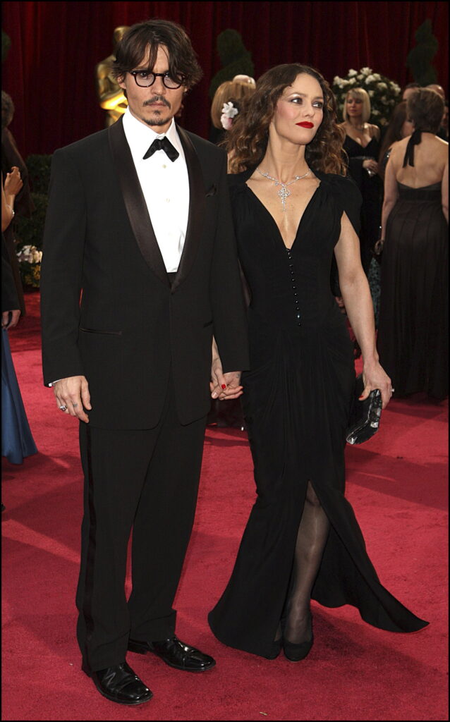 Johnny Depp y Vanessa Paradis en 2008