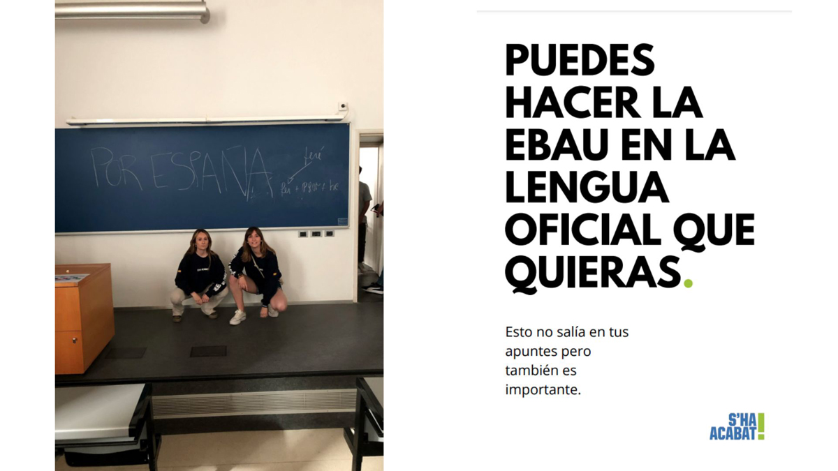 S'ha Acabat! se moviliza para una Selectividad única en toda España y con libertad de idiomas