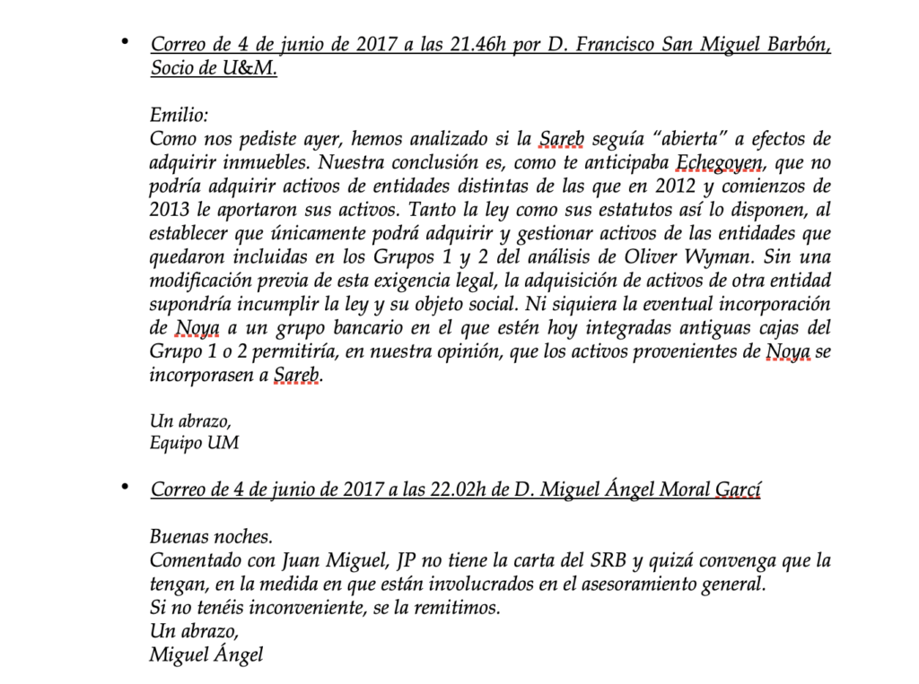 Los correos electrónicos previos a la resolución del Popular que Ángel Ron pedía investigar a la Audiencia Nacional