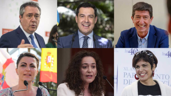 Los seis candidatos andaluces afrontan este lunes en Canal Sur su segundo y último debate