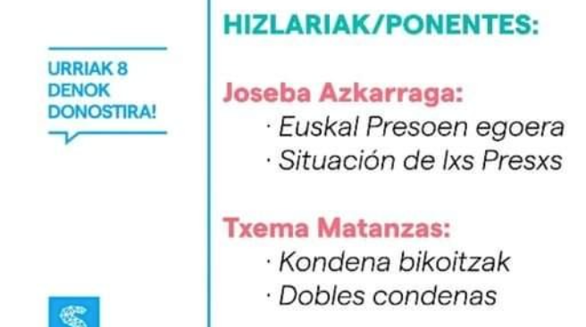 Un exetarra da una charla en la Casa de la Cultura de Miranda de Ebro sobre los presos