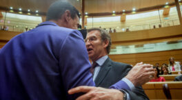 Primer cara a cara entre Sánchez y Feijóo en el Senado, en imágenes