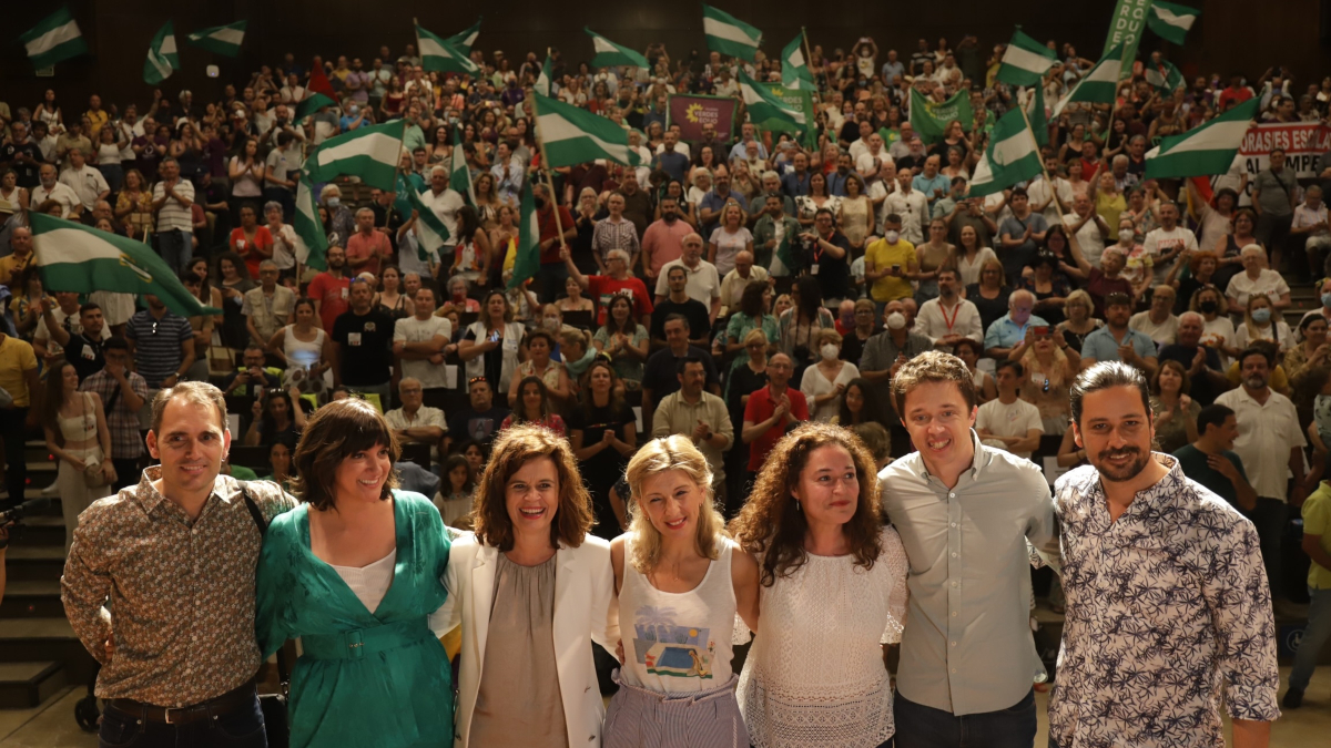Iglesias brinda su apoyo a Por Andalucía, pero evita coincidir en un mitin con Yolanda Díaz y Errejón
