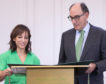 Sandra Sánchez recibe de la mano de Ignacio Galán el diploma «Huella de Oro Iberdrola»
