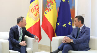 Sánchez recibe al presidente del Gobierno del Principado de Andorra