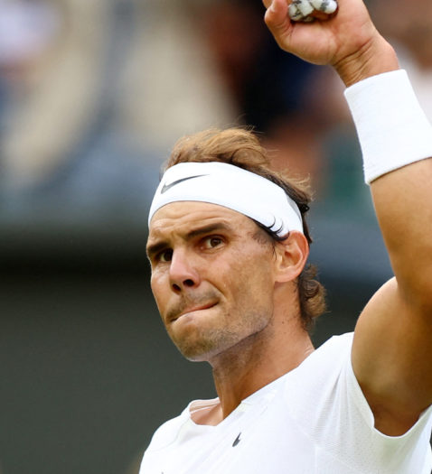 La victoria de Nadal en cuartos de Wimbledon, en imágenes