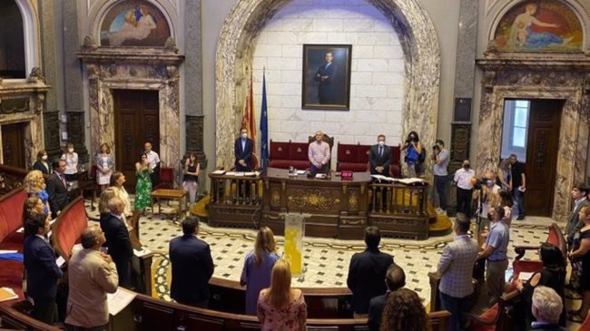 El recuerdo a Miguel Ángel Blanco en el Ayuntamiento de Valencia acaba en bronca