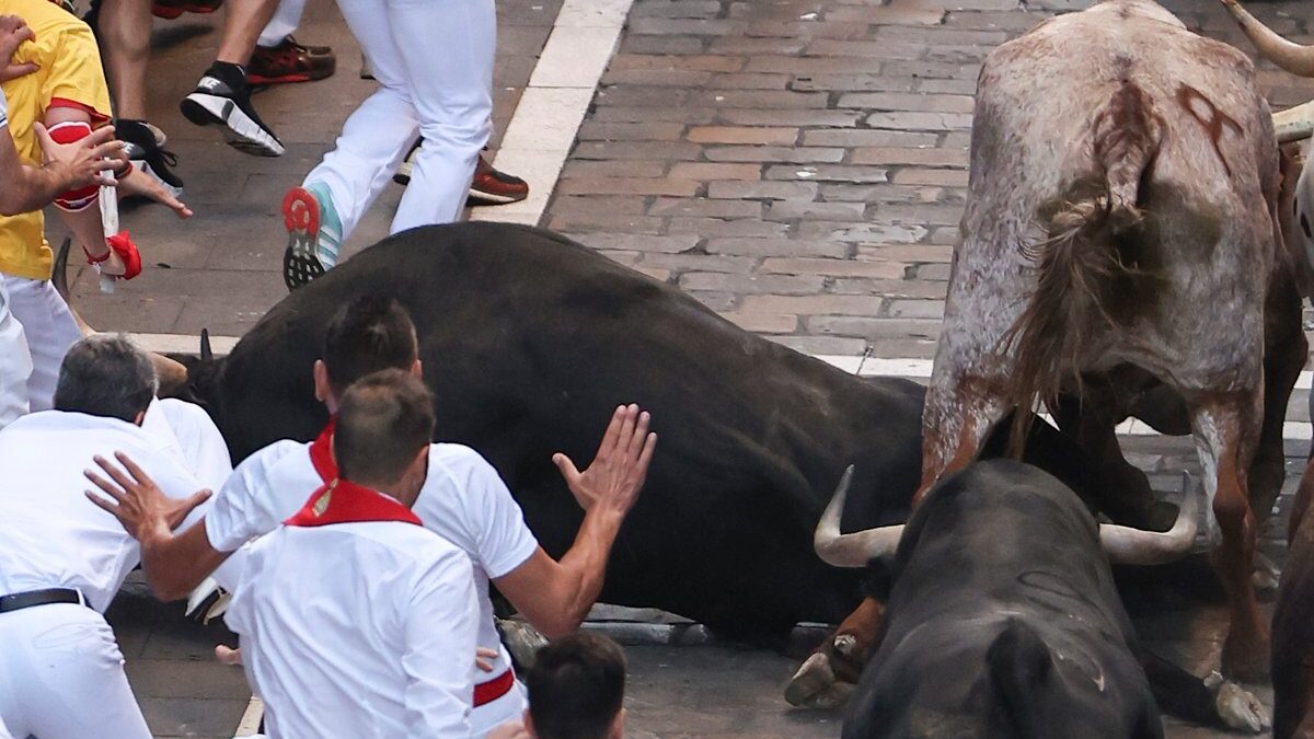 El sexto encierro de los Sanfermines 2022, en imágenes