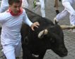 Los toros de Jandilla corren un rápido y emocionante sexto encierro de los Sanfermines