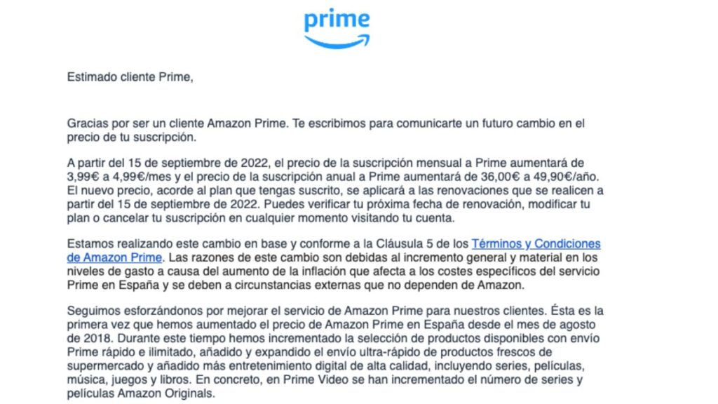 Por qué sube Amazon el precio de su suscripción 