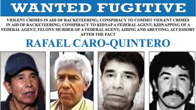 México detiene al histórico narcotraficante Caro Quintero, buscado por Estados Unidos