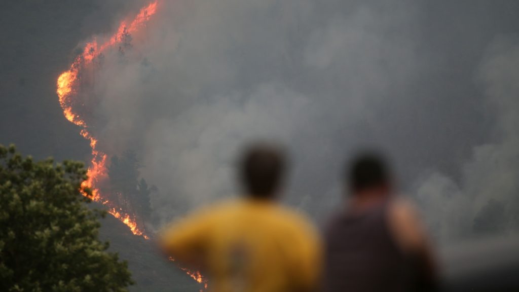 Imagen del incendio de Quiroga en Lugo