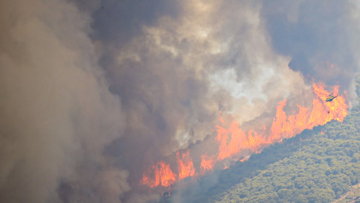 Imagen del incendio en Mijas, Málaga