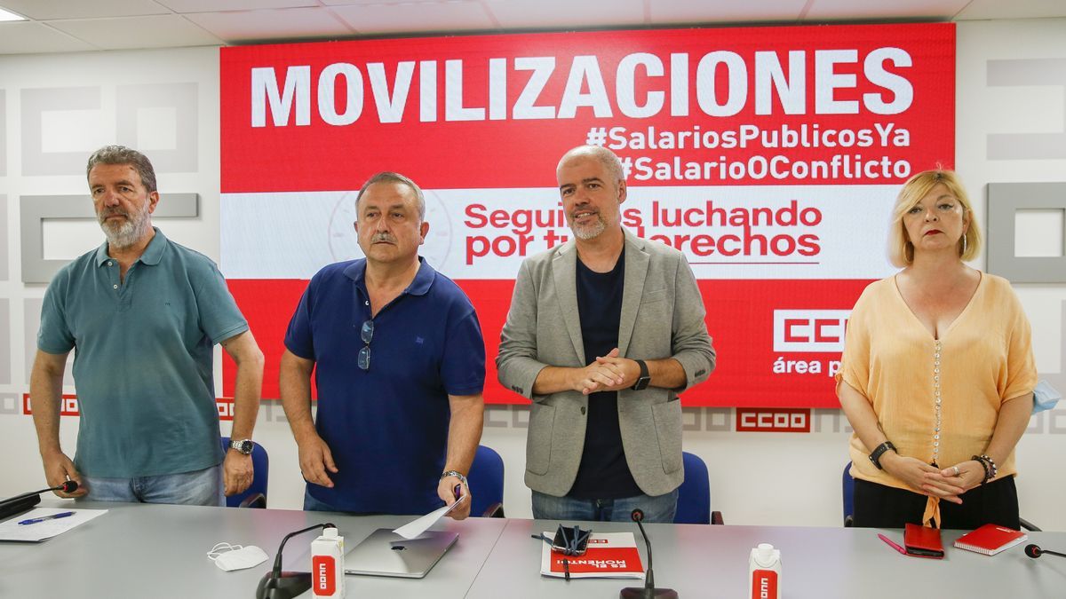 CCOO convoca movilizaciones para pedir alzas salariales para funcionarios