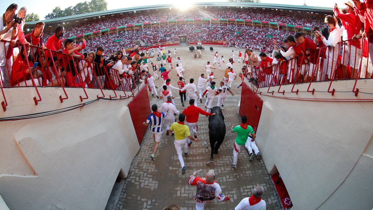 El segundo encierro de los Sanfermines 2022, en imágenes