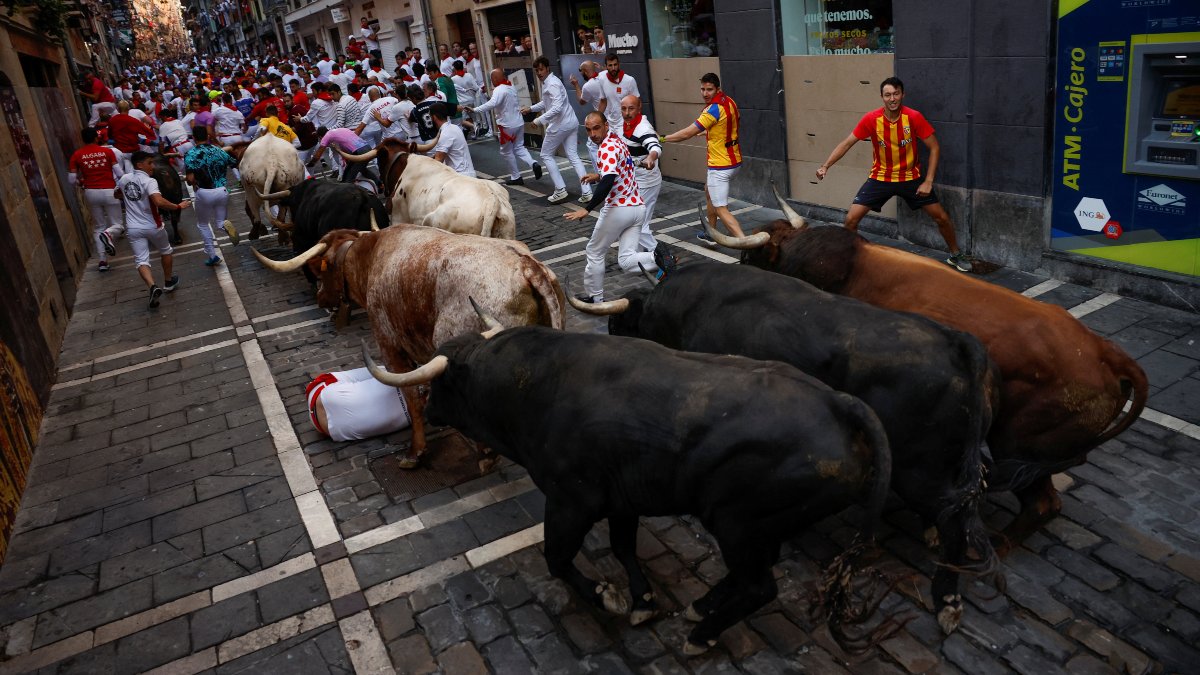 El sexto encierro de los Sanfermines 2022, en imágenes