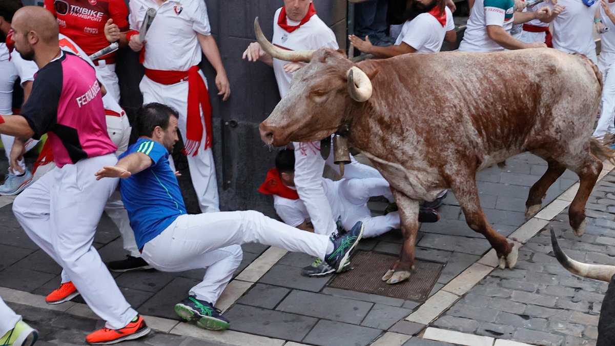 El séptimo encierro de los Sanfermines 2022, en imágenes