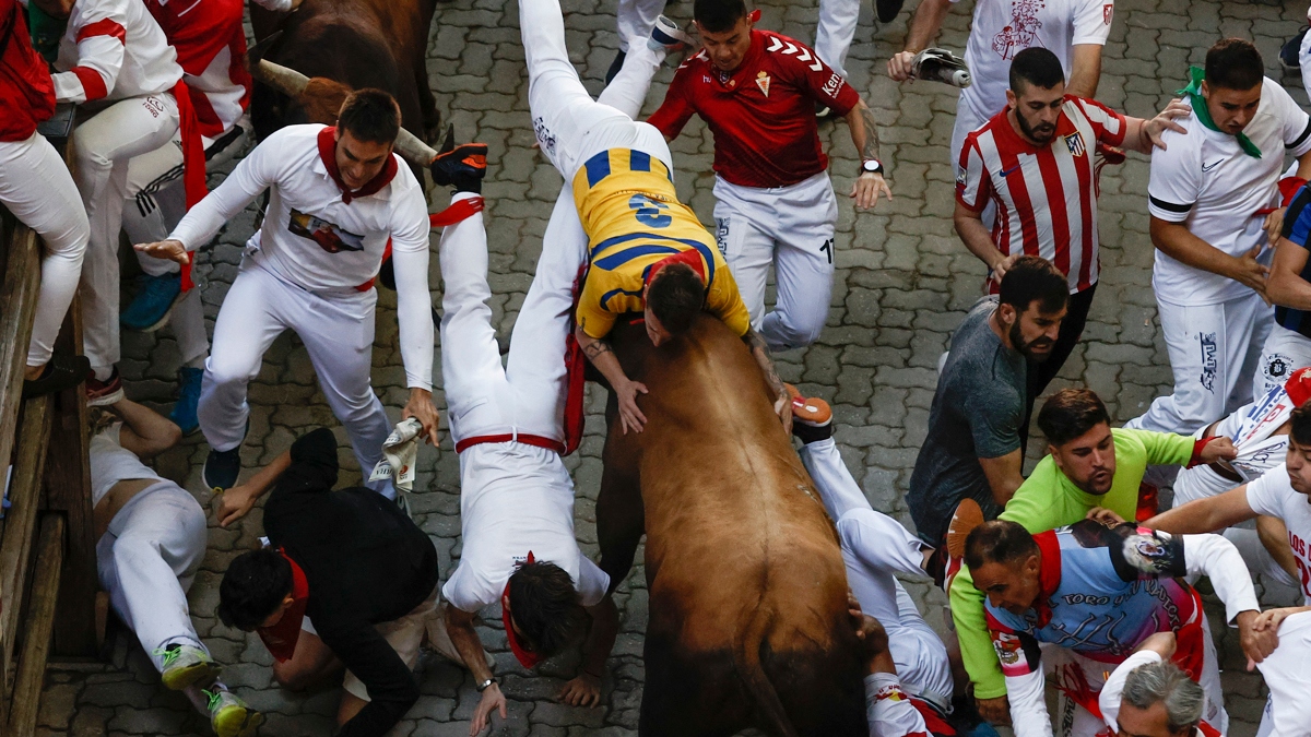 El quinto encierro de los Sanfermines 2022, en imágenes