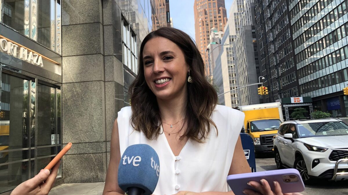 Irene Montero, tras su viaje en Falcon a Nueva York: «Hay que seguir invirtiendo en sanidad, educación o política para las mujeres»