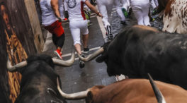 El cuarto día de encierros de San Fermín, en imágenes