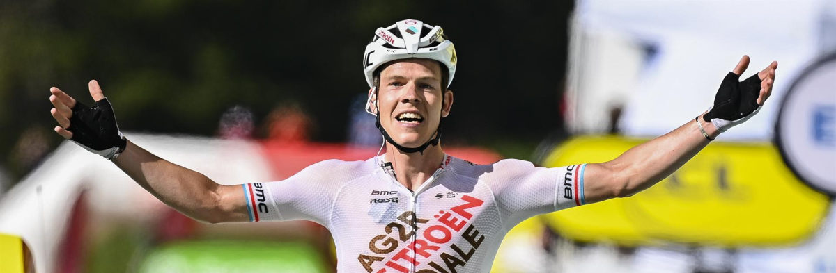 Jungels gana fugado la novena etapa del Tour por delante de Castroviejo y Verona