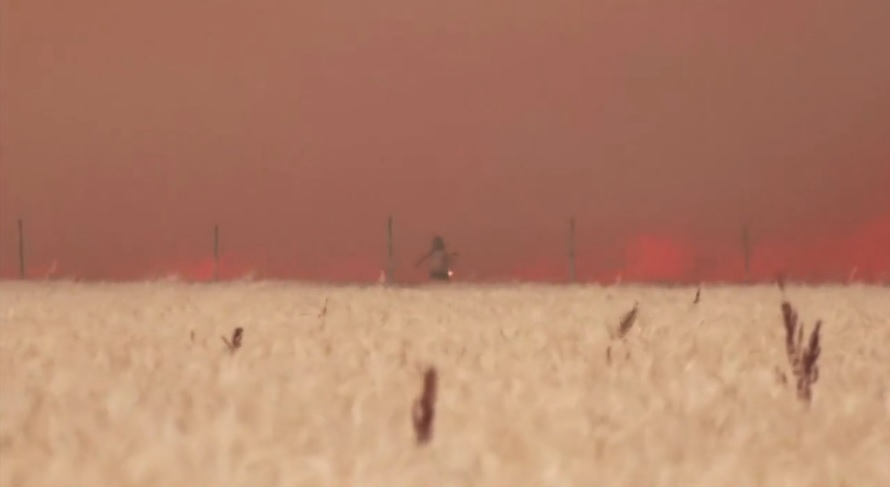 (VÍDEO) La imagen más viral de los incendios: un hombre salva la vida a escasos segundos de ser engullido por las llamas