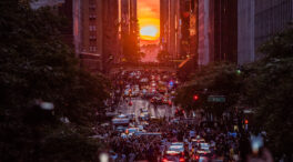 (FOTOGALERÍA) El "Manhattanhenge", la puesta de sol más fotografiada de Nueva York