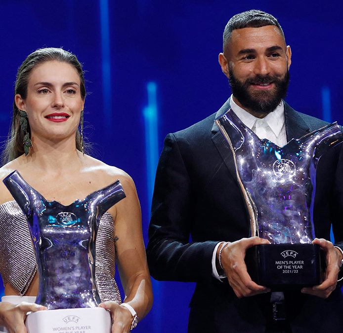 Karim Benzema y Alexia Putellas, mejores jugadores de la temporada para la UEFA