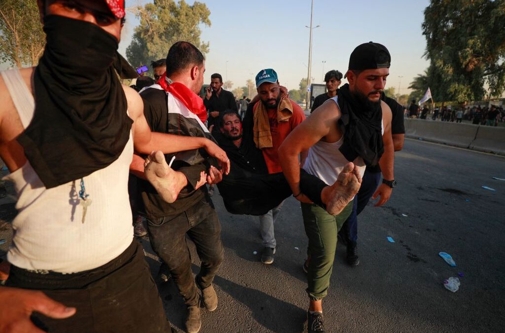 Al menos 35 manifestantes muertos y 250 heridos por los disturbios en las protestas de Bagdad
