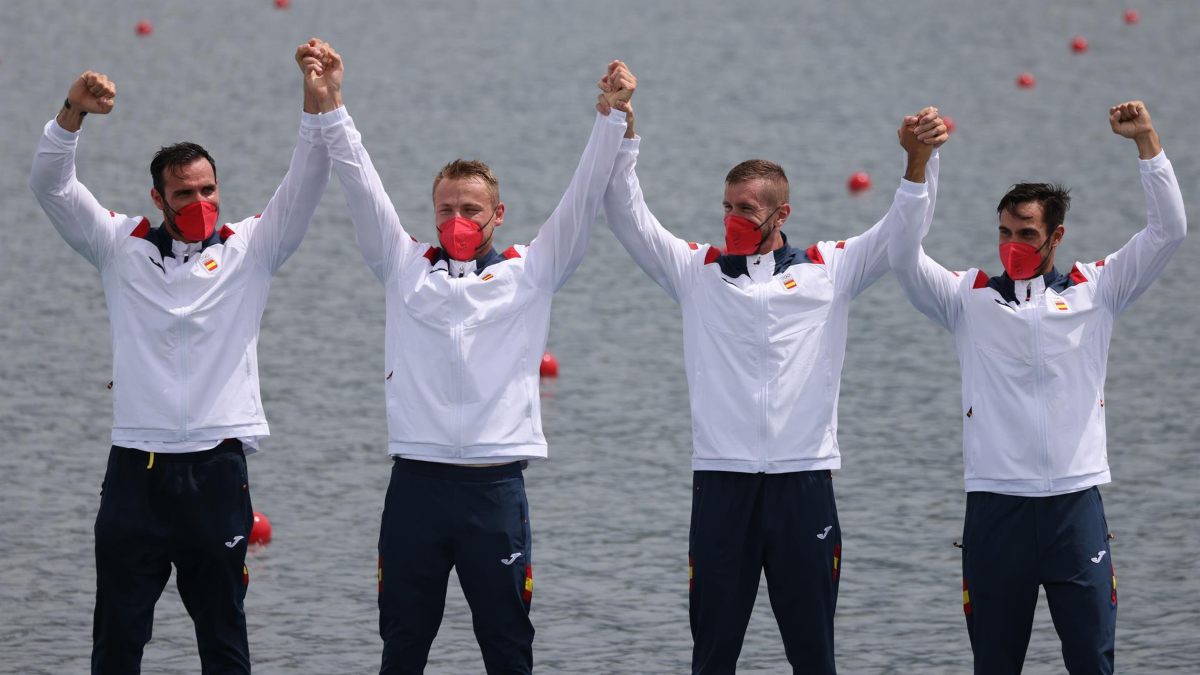 El K4 español masculino de Craviotto, Cooper, Arévalo y Germade se proclama campeón del mundo