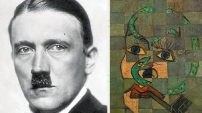 Sale a la luz en Italia una probable pintura de Picasso inédita representando a Hitler
