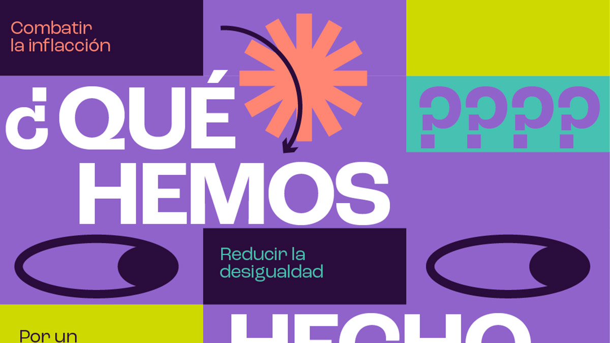 Podemos habla de «inflacción» en un cartel que destaca sus logros en el Gobierno