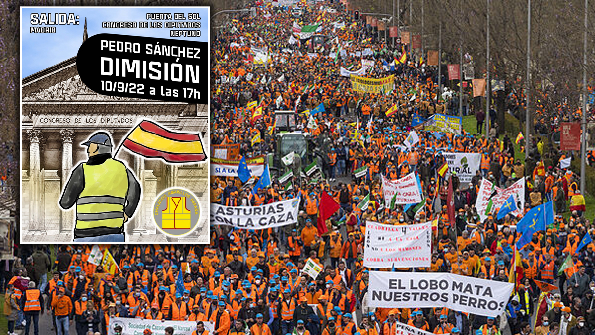 Los ‘chalecos amarillos’ convocan una manifestación contra Sánchez en Madrid