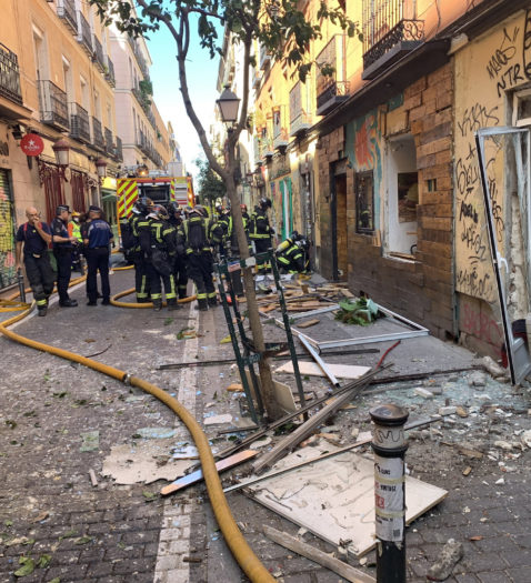 Explosión en el barrio de Malasaña por un escape de gas