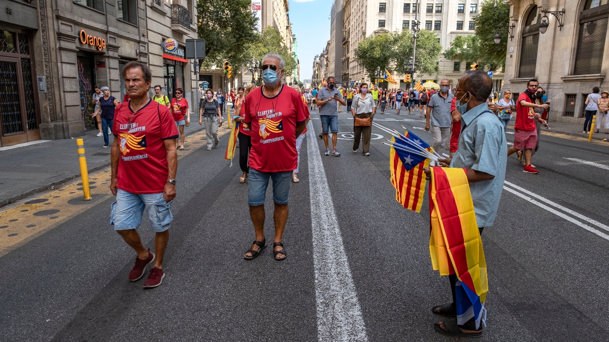 La Diada de la división: sin coreografías y con un 83% menos de autobuses