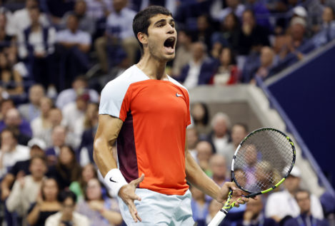 La victoria de Carlos Alcaraz en los cuartos del US Open, en imágenes