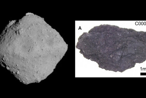 Hallan agua carbonatada y materia orgánica en muestras del asteroide Ryugu