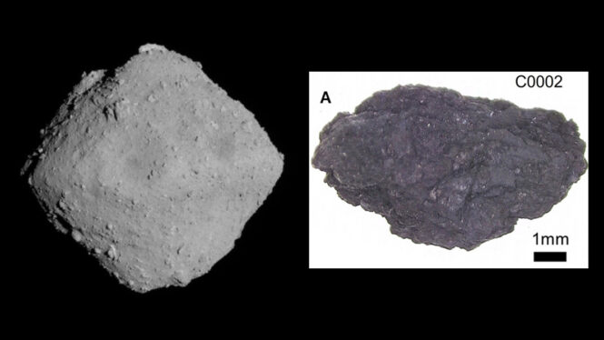 Hallan agua carbonatada y materia orgánica en muestras del asteroide Ryugu