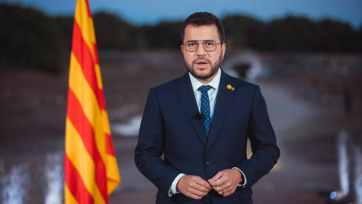 Pere Aragonès asegura que «Cataluña volverá a votar» en su mensaje institucional por la Diada